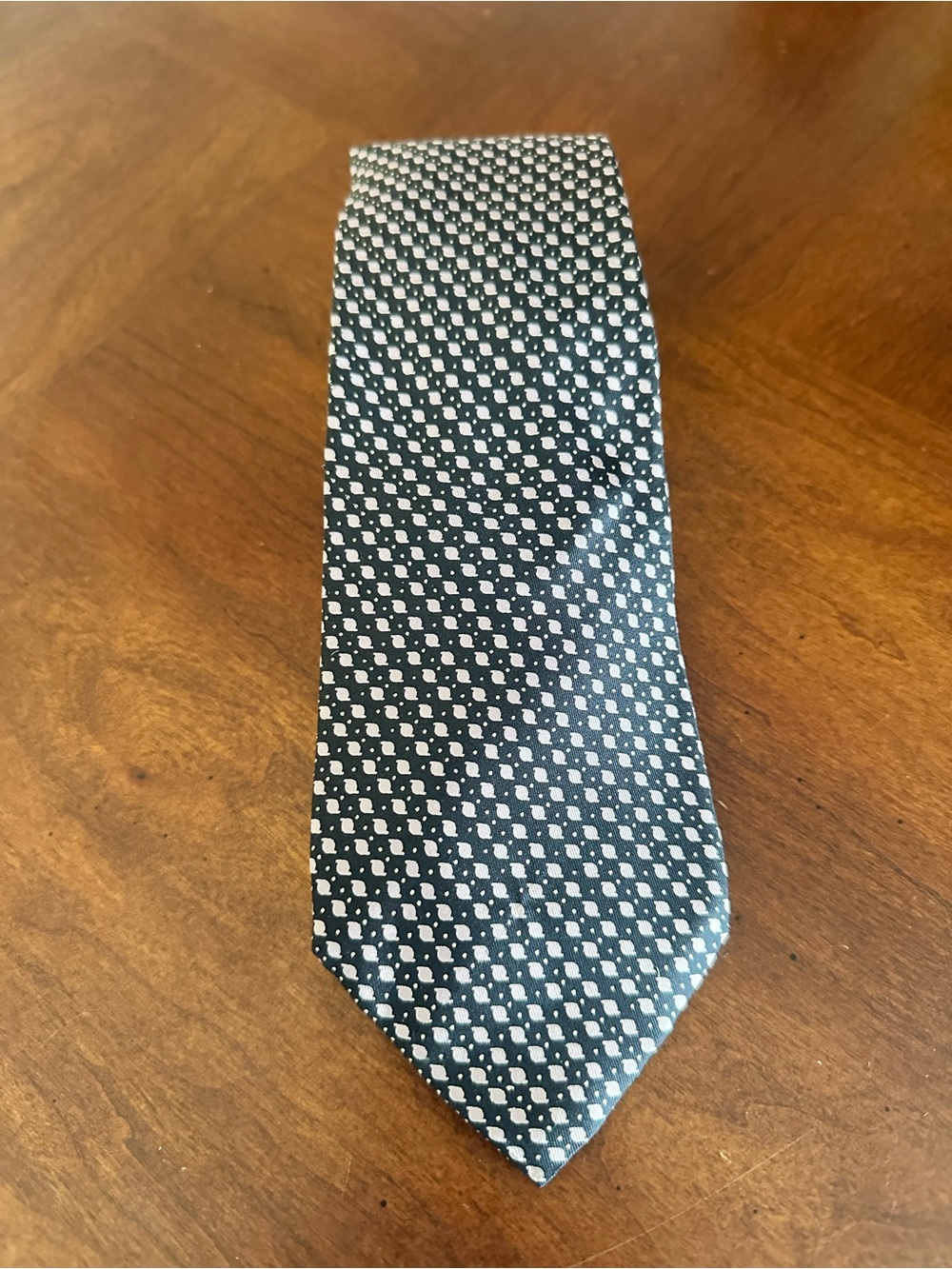 Vintage 80’s Skinny Tie Geometric Mod New Wave Mens Retro Necktie